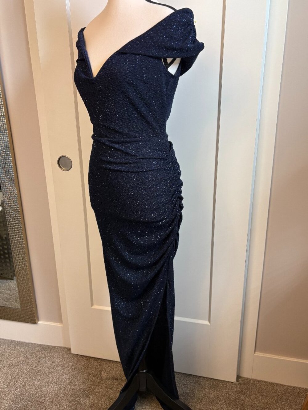 Navy Shimmer Gown size M/L - Picture 2 of 9